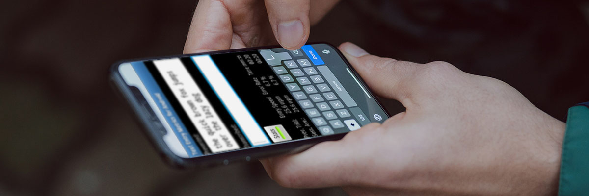 a user study participant holding a smartphone using TEMA